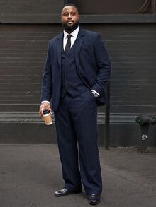 Ethos Form Men Plus Size 3pcs Business Commute Blazer, Waistcoat And Pants Suit Set Navy Blue Suit Set, Formal, Ceremony - Royal Blue - View 1