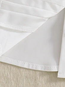 Girls' White Short Sleeve Shirt, Back To School, Daily Wear, Outings - White - View 7
