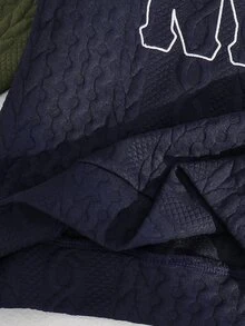 SHEIN Sweatshirt Anak Laki-Laki Motif Blok Warna, Kain Rajut Nyaman, Gaya Kasual untuk Liburan dan Perjalanan, Pakaian Musim Gugur, Sekolah - MultiWarna - View 6
