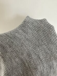 SHEIN EZwear 女款 Polo 領落肩長袖休閒寬鬆針織衫 - 淺灰色 - 查看 8