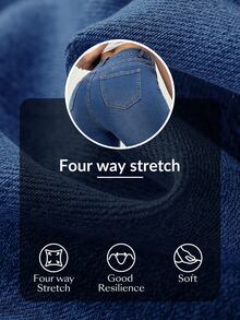 Flexra Women's Casual Washed Slim Fit Jeans - Blue - View 11