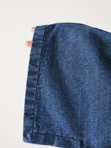 ATUI Studio Women's Long Sleeve Frog Button Design Casual Denim Jacket - Dark Wash - View 9