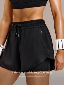 GLOWMODE 4.5" VitalSwift Fast Moves Lightweight Quick-Dry Stretchy Odor Control Zipper Pocket Shorts Tennis Running Workout Gym For Thick Thighs - Black - View 5