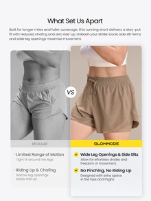 GLOWMODE 4.5" VitalSwift Fast Moves Lightweight Quick-Dry Stretchy Odor Control Zipper Pocket Shorts Tennis Running Workout Gym For Thick Thighs - Black - View 3