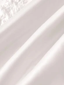 Skyraze 女士优雅米色花卉提花抹胸连衣裙 - 白色 - 查看 6