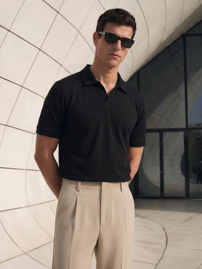 TekDrob Double Anti-Odor And Water Proof Buttonless Polo With Regular Fit