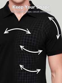TekDrob Double Anti-Odor And Water Proof Buttonless Polo With Regular Fit - Black - View 3