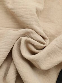 Linhara CURVE Plus Size Women's Color Block Dress, Summer Casual Vacation Long Dress, Loose Round Neck Bohemian Beach Dress, Casual Elegant Ruffle Sleeve Loose Gathered Full Skirt Dress - Khaki - View 4