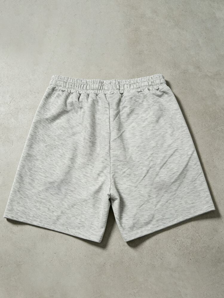 ROMWE MEN Street Life 2026 Spring/Summer New Watermark Towel Embroidery Men's Shorts, Fashion Casual - Grey - View 2