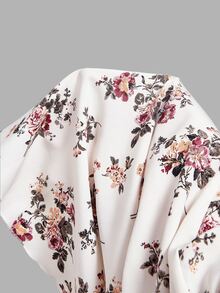 SHEIN MOD 女款花卉印花休閒派對洋裝 - 白色 - 查看 5