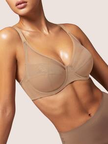 Barelissa Women Solid Color Comfortable Cooling Mesh Breathable Bra Thin Skin-Friendly Soft Padded Lingerie Underwire Instantlift Bra Turquoise Summer - Apricot - View 4