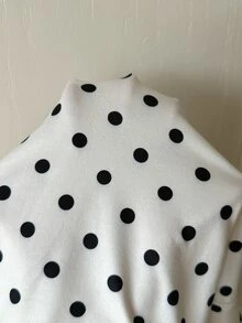 SHEIN EZwear 黑白波點女款長袖前拉鍊修身夾克 健身房秋季運動休閒街頭風 - 杏色 - 查看 12