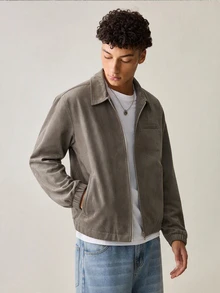 Manfinity VCAY Men's Autumn Fashion Vintage Jacket - Brown - View 2