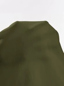 Zayélia Tank Top Kasual Wanita Polos Leher Bulat dengan Desain Tusuk Gigi untuk Musim Panas - Hijau Tentara - View 8