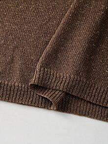 SHEIN Women Knit Tops - Brown - View 3