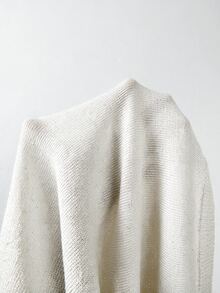 SHEIN Solid Pointelle Knit Sweater Vest - White - View 6