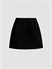 ROMWE Avant New Chinese Style Dragon & Tiger Print Plus Size Skirt - Black - View 2