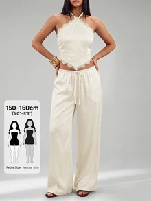 SHEIN PETITE Women Two-piece Outfits - Aprikot - View 3