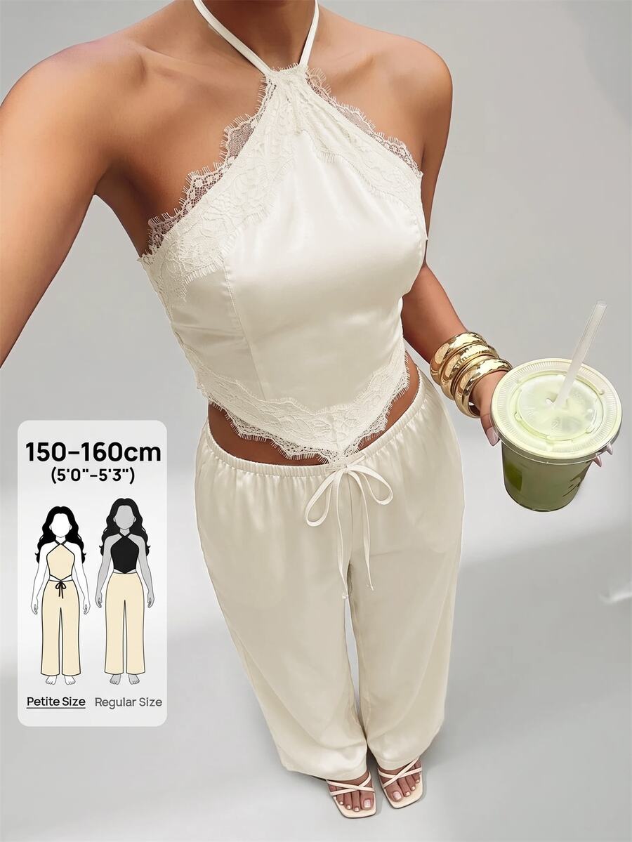 SHEIN PETITE Women Two-piece Outfits - Aprikot - View 1
