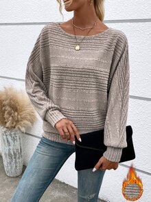 EMERY ROSE Sudadera de manga de murciélago sólida, blusas de manga larga para graduación, regreso a la escuela, graduación, maestras, sudadera de regreso a la escuela para otoño - Caqui - Ver 1