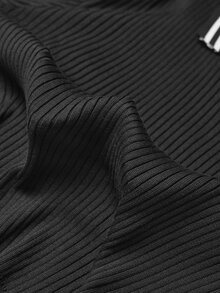 Colvenic Men's Striped Collared Long Sleeve Casual Sweater - Black - View 6