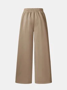 SHEIN Sparklyn Teen Girls Curved Leg Loose Khaki Sweatpants, Casual Fashion All-Match Versatile Sports Long Pants, Suitable For Dancing, School, And Sports - Khaki - View 2