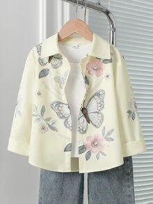 SHEIN Young Girls Blouses - Yellow - View 3