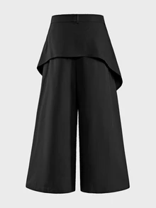 AXEPEAK Men's Fashion Asymmetric Commuter Pants - Black - View 3