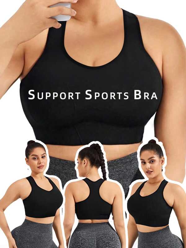Rhythm Era Plus Size Women's Solid Color Sports Bra