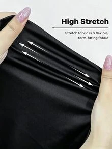 Franclia 女士时尚蕾丝拼接百褶迷你裙 - 黑色 - 查看 5