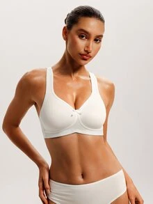 Barelissa 1pc Women's Wireless Bra - White - View 3