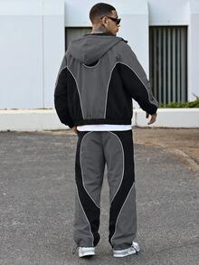 Devon Thys 男士双色拼接夹克套装 - 彩色 - 查看 3