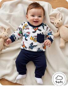 Newborn Baby Sets Autumn Winter - Royal Blue - View 1