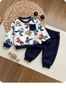 Newborn Baby Sets Autumn Winter - Royal Blue - View 3