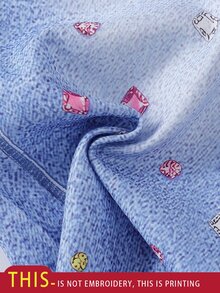 SHEIN Tween Girls Pants - Blue - View 4