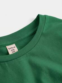 SHEIN Girlism Tween Girls T-Shirts - Green - View 2