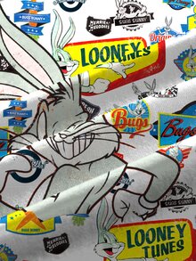 LOONEY TUNES X SHEIN 男士夏季休閒卡通印花T恤 - 白色 - 查看 7