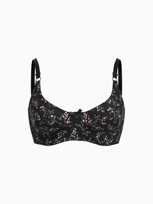Slumbrini 3pcs Plus Size Printed Fashion Bras For Women, Adjustable Straps, Supportive, Thin Fabric, Underwire, Suitable For Larger Busts - Multicolor - View 9