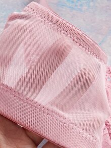 Elorette Plus Size Lace Underwire Bra, 1pc - Pink - View 3