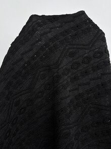 Shapeblank Chaqueta de manga larga de unicolor simple y normal de talla grande, estilo casual, otoño rodeo - Negro - Ver 9