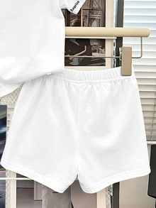 2pcs Baby Boy Street Style English Letter Print Set, Suitable For Outings In Summer - Multicolor - View 8