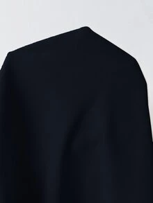 Shapeblank Plus Size Women Solid Color Casual Daily Blazer - Navy Blue - View 11