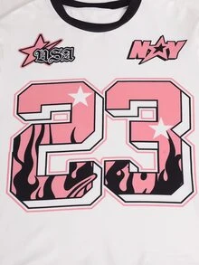 SHEIN Sparklyn 青少年女孩 6 件套，寬鬆，休閒，極簡，針織，返校，復古，修身，秋季服飾，秋季，青少年女孩套裝，字母，健身瑜伽，Y2k - 彩色 - 查看 4