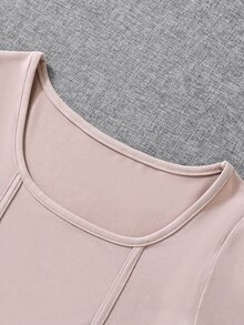 SHEIN Sparklyn Tween Girl 3pcs Solid Color Long Sleeve T-Shirt Set,Light Pink,Summer,Basic,School,Back-To-School Comfortable Casual Tops For Daily Wear - Multicolor - View 6
