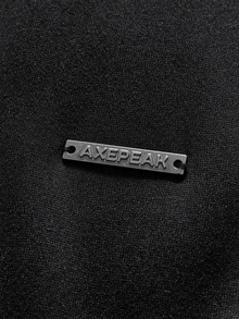 AXEPEAK Sudadera con capucha a rayas y bloques de color para hombre - Negro - Ver 4