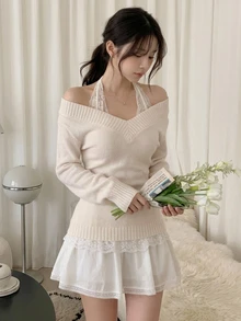 DAZY Women's Gentle Style Versatile Long Sleeve Sweater, Elegant For Daily Wear Fall - Apricot - View 4
