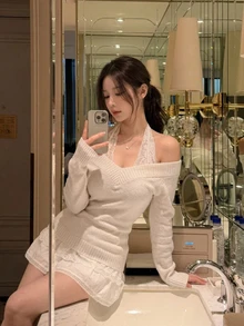 DAZY Women's Gentle Style Versatile Long Sleeve Sweater, Elegant For Daily Wear Fall - Apricot - View 2