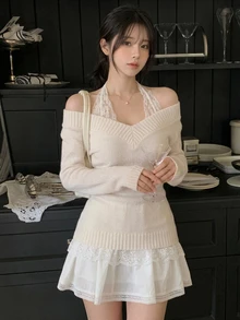 DAZY Women's Gentle Style Versatile Long Sleeve Sweater, Elegant For Daily Wear Fall - Apricot - View 6