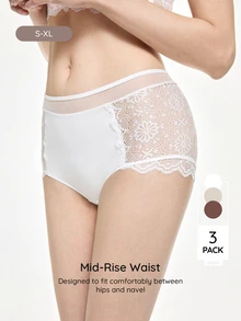 Bralution Women's Lace Patchwork Sexy Daily Triangle Panties - Multicolor - View 5