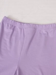 SHEIN Sparklyn Explorewe 6件組女孩圖案T恤與單車短褲套裝 街頭風夏季開學穿搭 - 彩色 - 查看 8